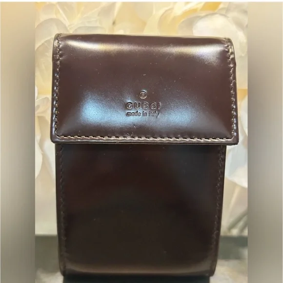GUCCI *KEY HOLDER & WALLET Unisex w/ box LIKE NEW Burgundy color